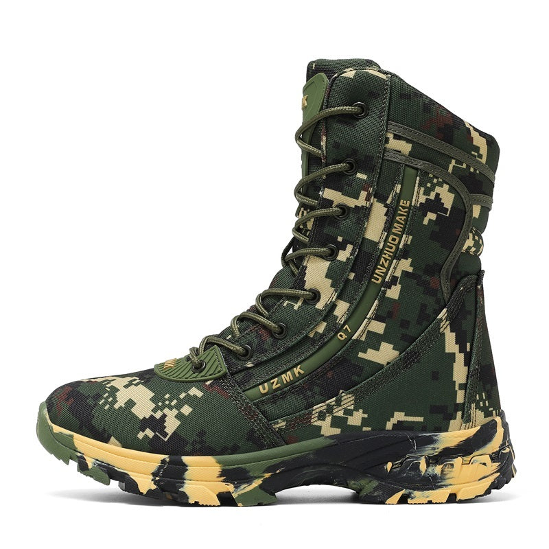 Digital Camo Side-Zip Tactical Boots - IronCladStitch