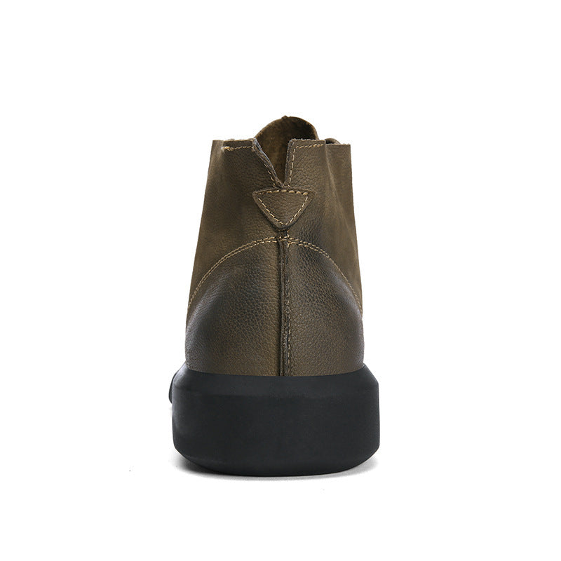 Casual Burnished Ankle Sneaker Boots - IronCladStitch