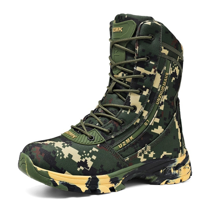 Digital Camo Side-Zip Tactical Boots - IronCladStitch