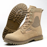 Desert Tan High-Cut Military Combat Boots - IronCladStitch
